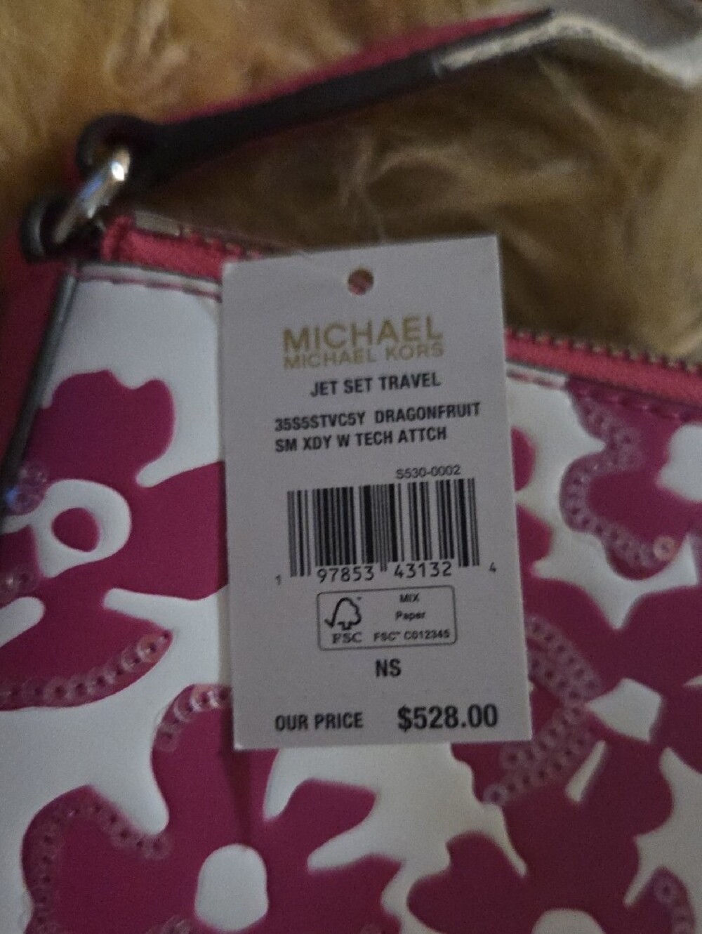 Michael Kors White and Pink Floral Crossbody Set 5 Pc. NWT - Picture 3 of 9
